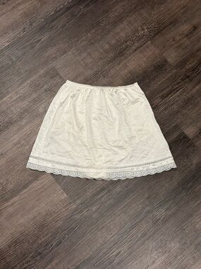jcpenney Cream Lace-Trim Half Slip Skirt